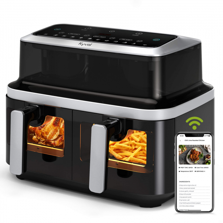 Kyvol Dual Basket Airfryer 9 L i gruppen EFTERÅRSUDSALG hos Elektronik.dk (KyvolDualAirfryer)