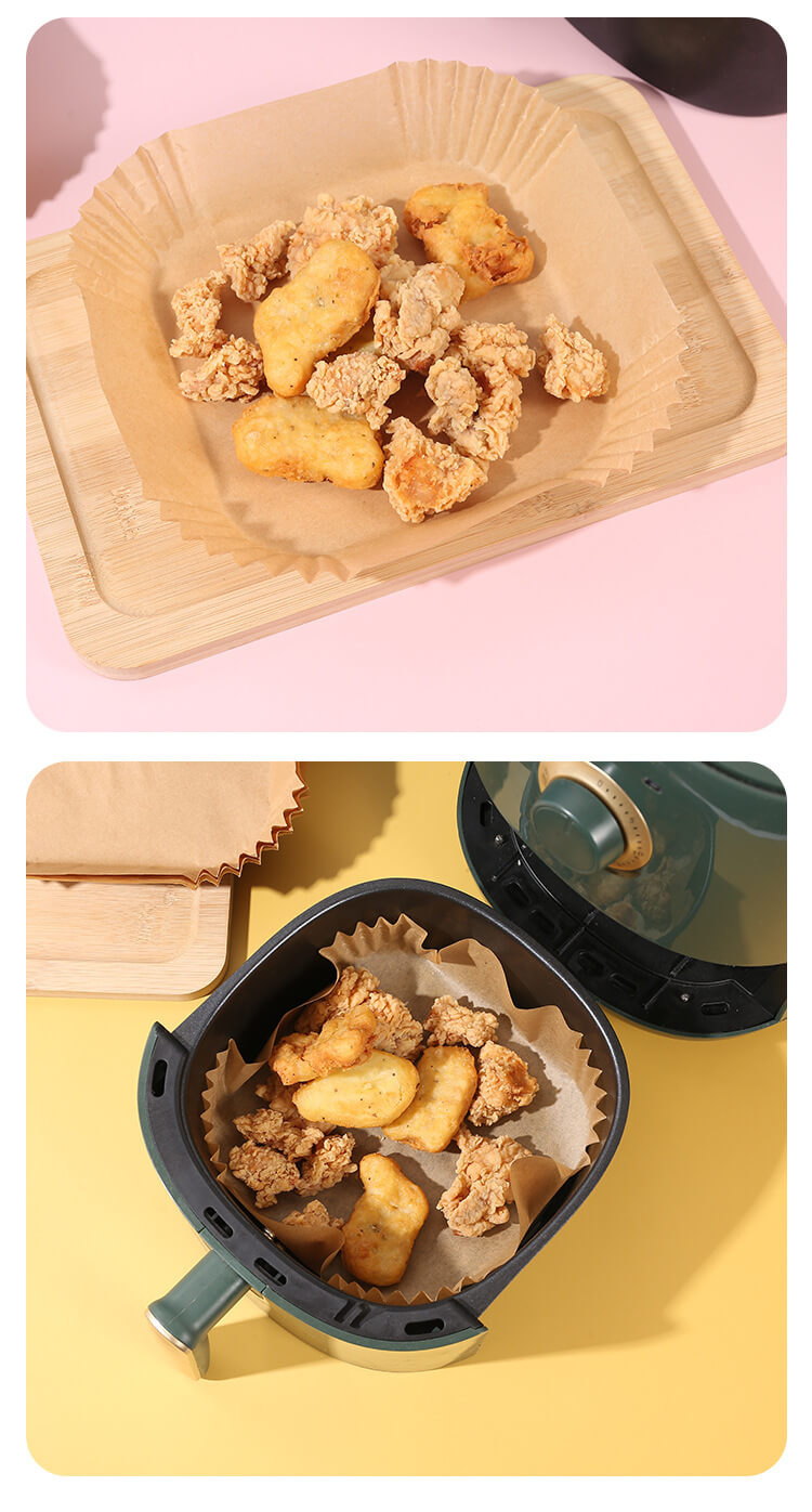 Airfryer Bagepapir - firkantet form 100 stk