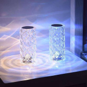 Krystal bordlampe LED med 16 farver Krystal bordlampe LED med 16 farver