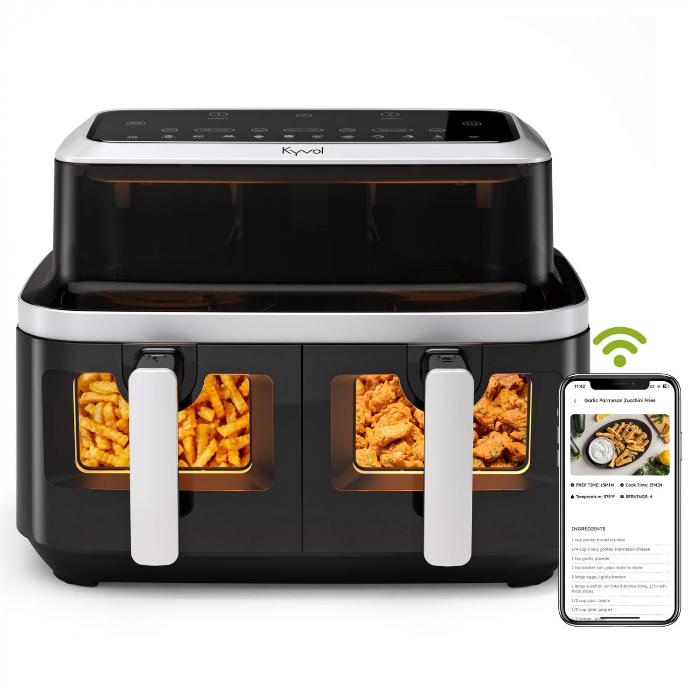 Kyvol Dual Basket Airfryer 9 L