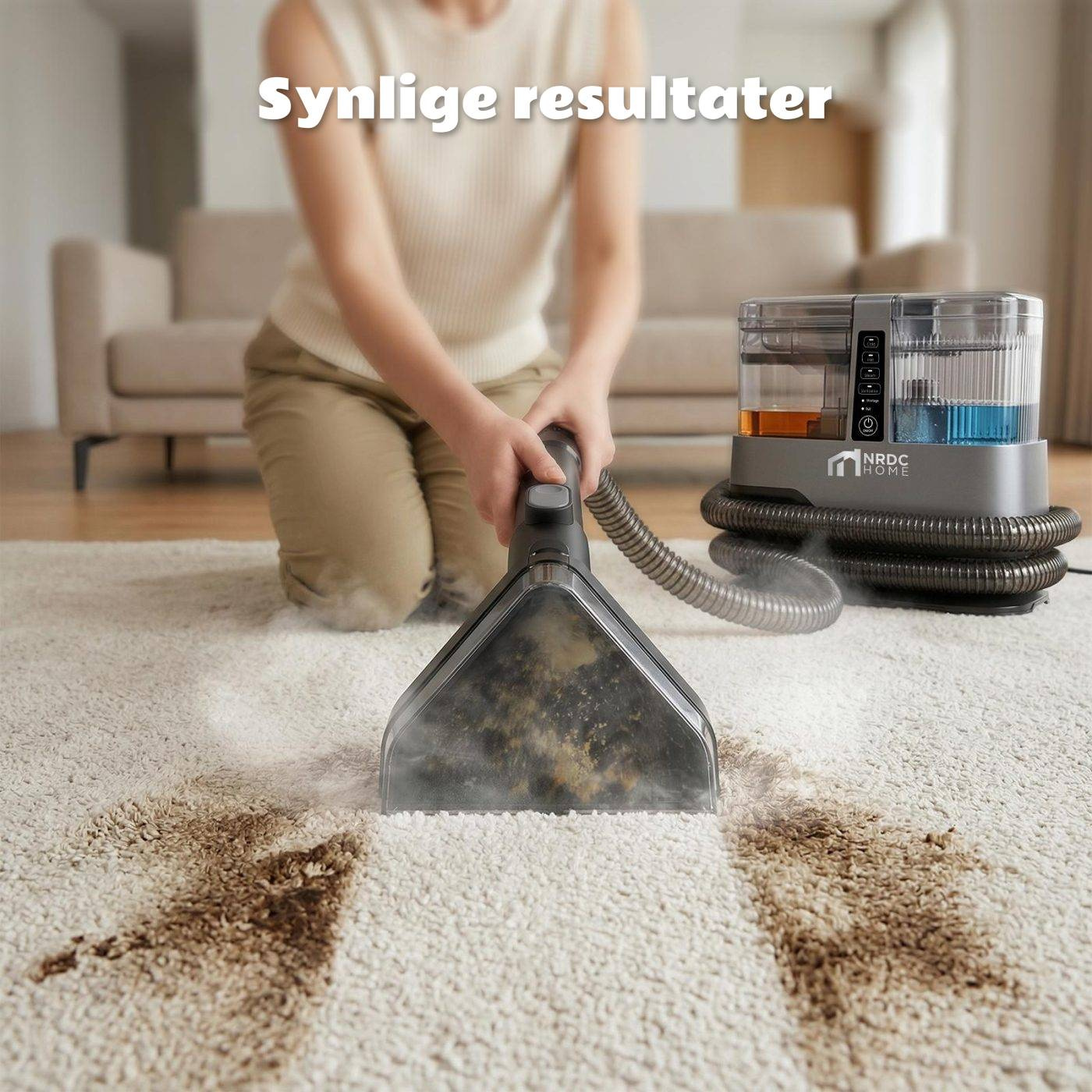 NRDC Home 4-i-1 tekstilrenser med damp - sofa, tæpper og møbler