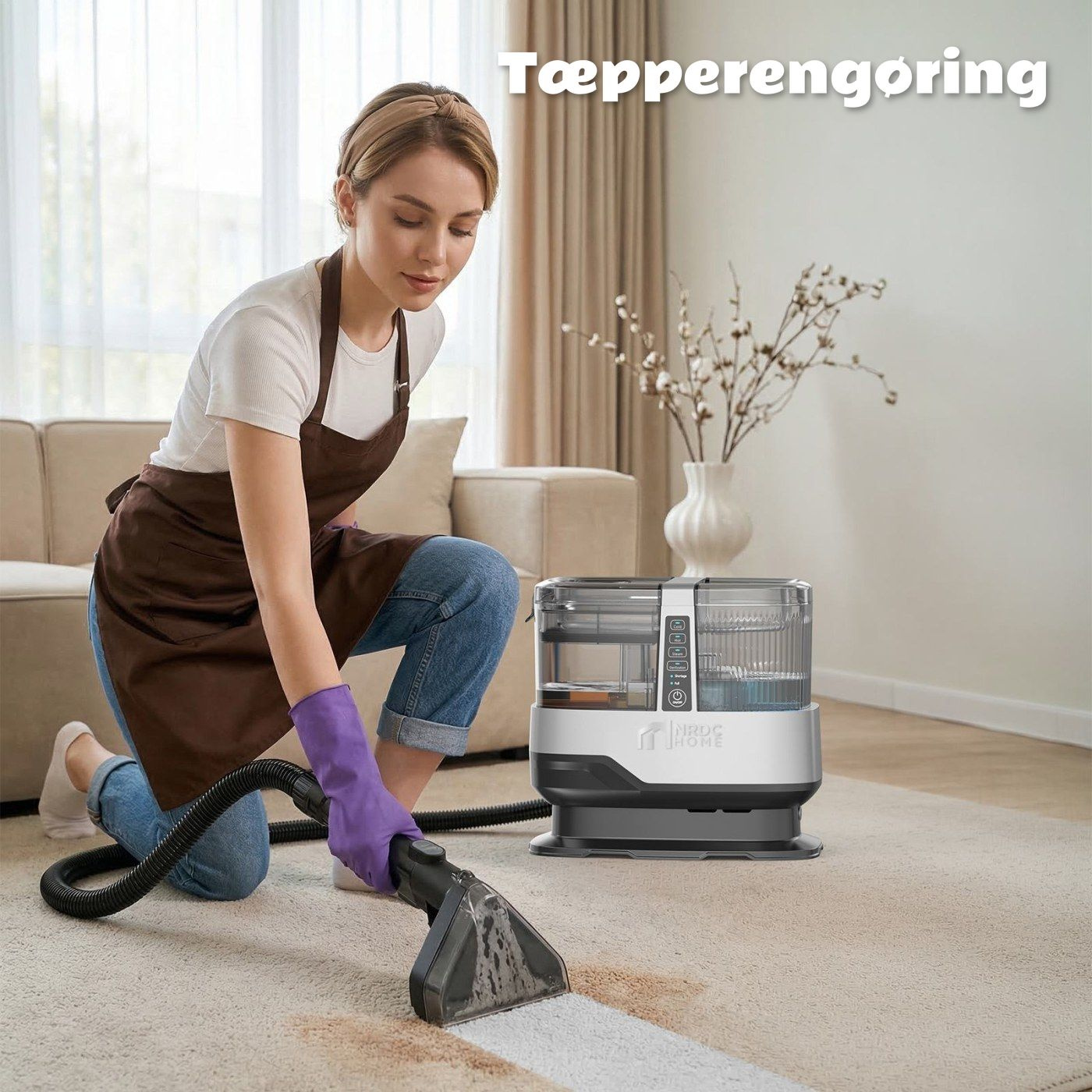 NRDC Home 4-i-1 tekstilrenser med damp - sofa, tæpper og møbler