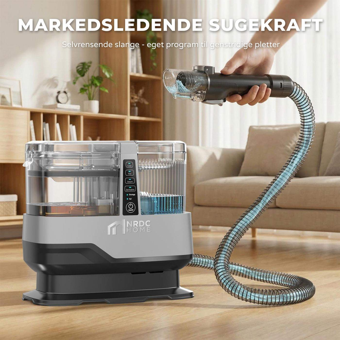 NRDC Home 4-i-1 tekstilrenser med damp - sofa, tæpper og møbler